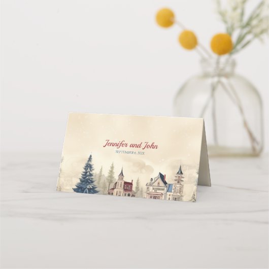 Romantische winter bruiloft (Achterkant)