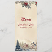 Romantische winter bruiloft menu (Voorkant)