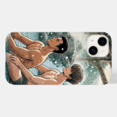 Romantische winter onsen Case-Mate iPhone case (Achterkant (horizontaal))