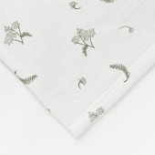 Romantische witte bloem fleece deken (Hoek)