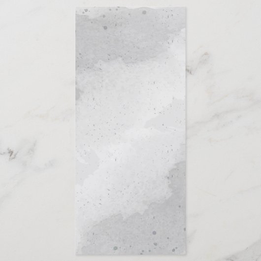 romantische witte bloemen grilly bruiloft menu (Achterkant)