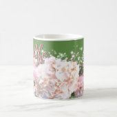 Romantische witte brandkranen roze rozen #momlife koffiemok (Center)