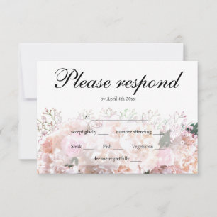 Romantische witte kant hortensia's roze rozen RSVP