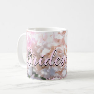 Romantische witte kant hydrangea's rozen bruidsmei koffiemok