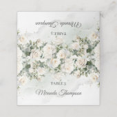 Romantische witte rozen Eucalyptus groen en goud (Buitenkant ongevouwen)