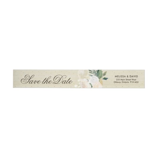 Romantische Woodland bruiloft RSVP Wraparound Labe (Individueel)