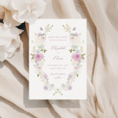 Romantische zachte pastel bloemenbruiloft save the date