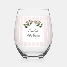 Romantische Zachte Roze Moeder van de bruidegom Br Wijnglas Zonder Voet