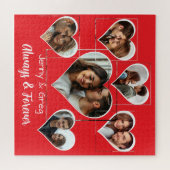 Romantische zes foto sjabloon legpuzzel (Horizontaal)