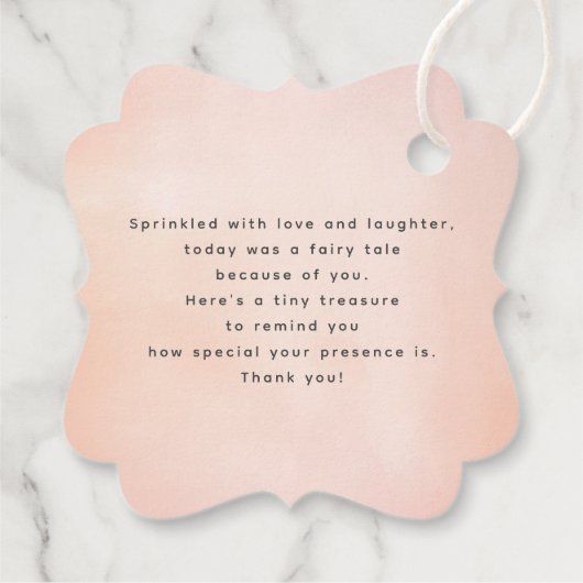 Romantische zomer tuin bloemen botanisch dank u bedankjes labels (Achterkant)