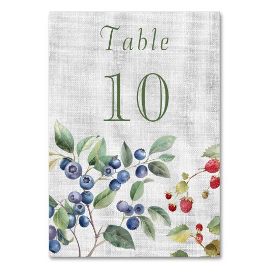 Romantische zomerbessen Huwelijk Kaart (Voorkant)