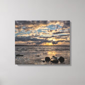 Romantische zonsondergang over het Baltische Zee Canvas Afdruk (Voorkant)