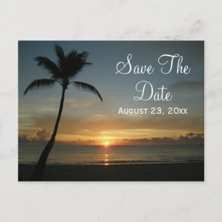Romantische zonsondergang Save the Date Wedding Ka Aankondigingskaart