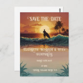 Romantische zonsondergang strand scene met tropisc briefkaart (Voorkant / Achterkant)