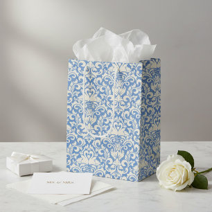 Romantische Zwanen Damast Hart Medium Cadeauzakje