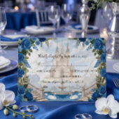 Romantische zwanen hoofdtrap sprookje RSVP kaartje