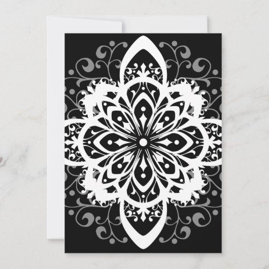 Romantische zwarte Stropdas huwelijksuitnodigingen Kaart (Achterkant)