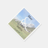 Romantische Zwitserland bergland bruiloft Servetten (Hoek)