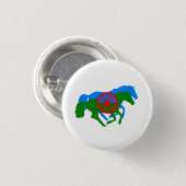 Romany Gypsy vlag en paard Button (Voorkant /achterkant)