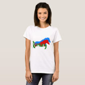 Romany Gypsy vlag tekst en paard T-Shirt (Voorkant volledig)