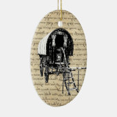 Romany Gypsy wagen Keramisch Ornament (Rechts)