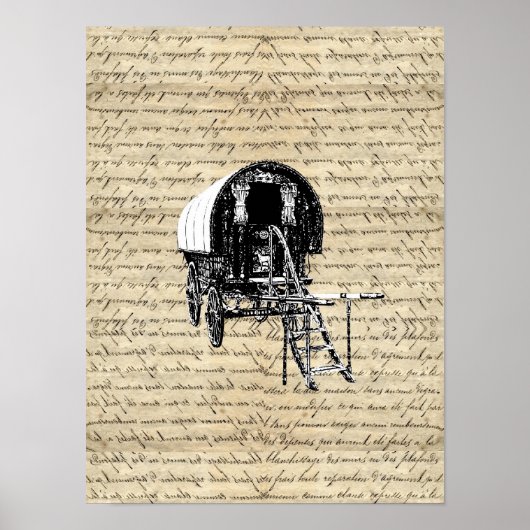  Romany Gypsy wagen Poster (Voorkant)