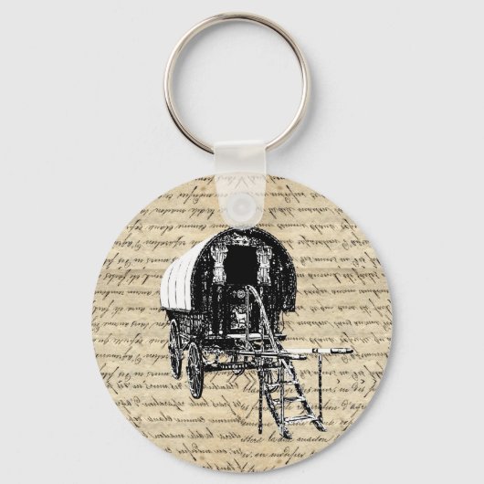  Romany Gypsy wagen Sleutelhanger (Voorkant)