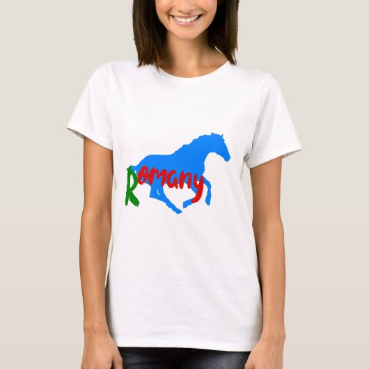 Romany Texte tzigane et cheval T-shirt (Devant)