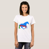 Romany Texte tzigane et cheval T-shirt (Devant entier)