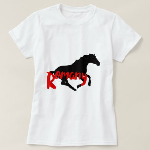 Romany Zigeuner tekst en paard T-shirt
