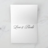 Romatic Script Weddenschap Hartelijk dank Bedankkaart (Binnen)