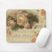 Romatisch bloemmoesje muismat (Met muis)