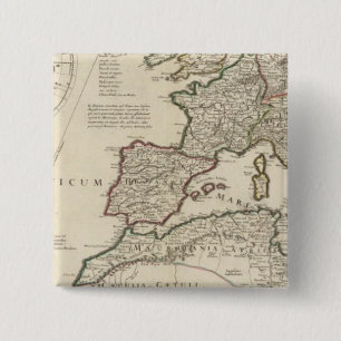 Rome 5 vierkante button 5,1 cm