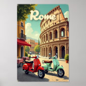 Rome - Affiche de voyage rétro (Devant)