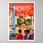 Rome, affiche de voyage vintage (Devant)