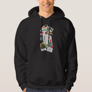 Rome Air Ticket Boarding Pass Vliegtuig Italië Rei Hoodie