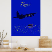 Rome bij nacht poster (Keuken)