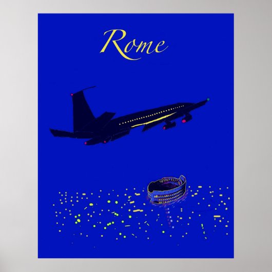 Rome bij nacht poster (Voorkant)