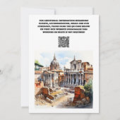 Rome bruiloft bestemming koppels foto save the date (Achterkant)