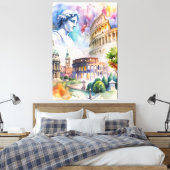 Rome Canvas Afdruk (Insitu (Slaapkamer))