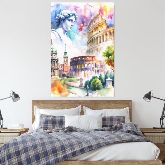 Rome Canvas Afdruk (Insitu (Slaapkamer))