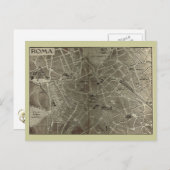 Rome, Carte datant de la fin du 19ème siècle (Devant / Derrière)