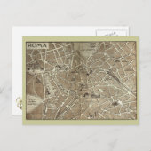 Rome, Carte datant de la fin du 19ème siècle (Devant / Derrière)