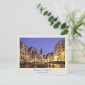 Rome - Carte postale Campo de' Fiori avec texte (Debout devant)