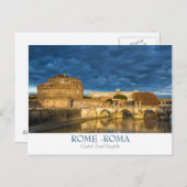 Rome - Carte postale Castel Sant'Angelo avec texte (Devant / Derrière)