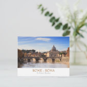 Rome - Carte postale de la basilique Saint-Pierre  (Debout devant)