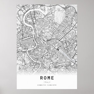 Rome Cartografie Stadsplattegrond Poster