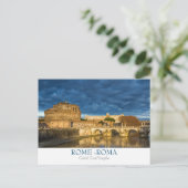 Rome - Castel Sant'Angelo briefkaart met tekst (Staand voorkant)