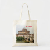Rome Castel Sant'Angelo uitzicht canvas tas (Voorkant)