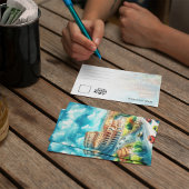 Rome Colisée Italie Aquarelle Carte postale